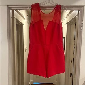 BCBGeneration Vibrant Red Romper
